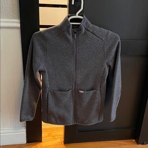Figs Charcoal Full-Zip Teddy Jacket